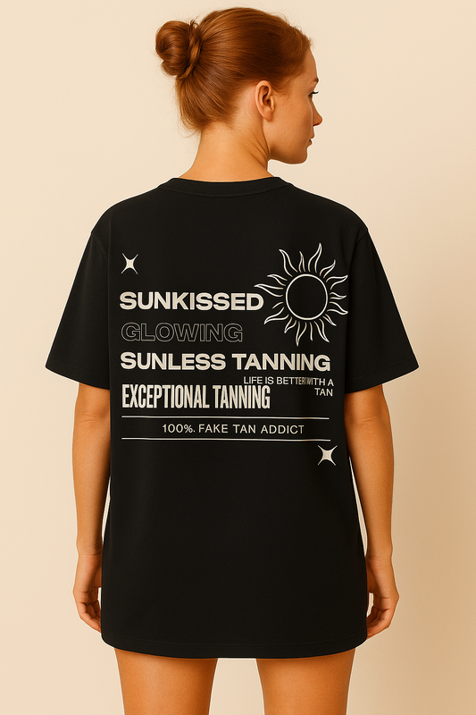 Life is better with a tan on oversized T