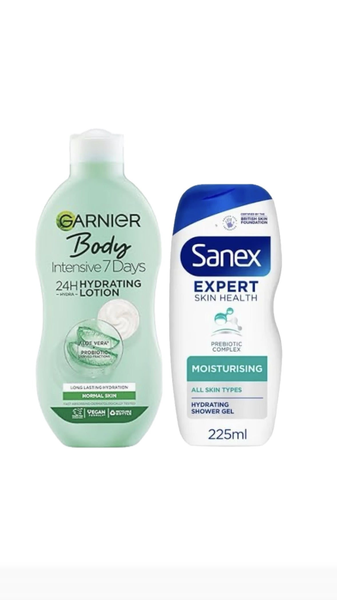 Spray tan friendly moisturiser & bodywash combo