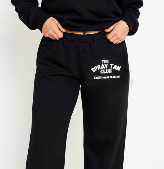 ‘The spray tan club’ wide leg joggers